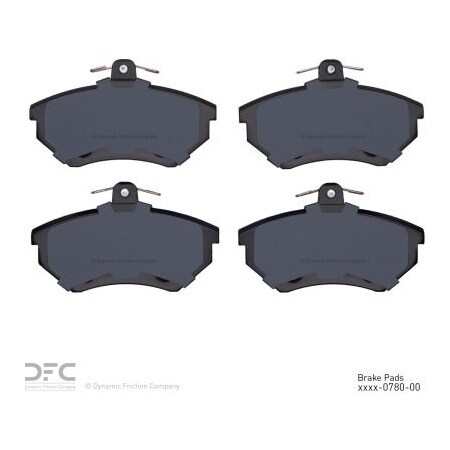 Dynamic Friction Co DFC 3000 Semi-Metallic Brake Pads - 1311-0780-00